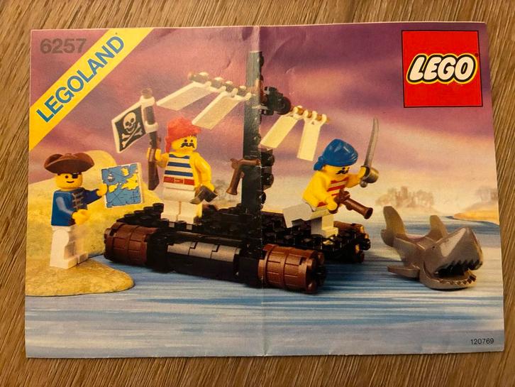 LEGO Pirates 6257 Castaway's Raft - Compleet met boekje!, Kinderen en Baby's, Speelgoed | Duplo en Lego, Gebruikt, Lego, Complete set