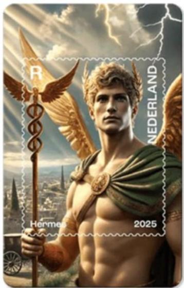 NL Crypto Stamp Hermes - GEEL beschikbaar voor biedingen