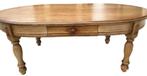blank eiken salontafel met 2 laden gebruikt in nette staat, Ophalen, Gebruikt, 100 tot 150 cm, 50 tot 75 cm