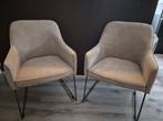2 mooie microleder eetkamerstoelen., Huis en Inrichting, Ophalen, Zo goed als nieuw, Overige kleuren