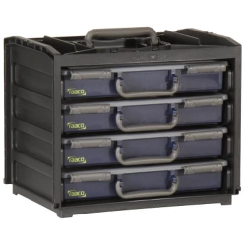 Raaco Handybox met 4 vakkendozen (2x 15 vaks en 2x 17 vaks), Auto diversen, Autogereedschap, Nieuw, Ophalen of Verzenden