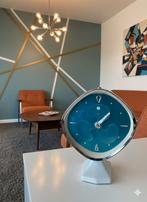 Vintage Space Age Klok - Blauw, Ophalen of Verzenden, Gebruikt, Wandklok
