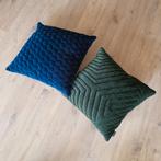 Volt kussens blauw en groen (groter formaat), Ophalen of Verzenden, Zo goed als nieuw, Blauw, Vierkant