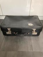 VINTAGE ENGELSE ZWART LEREN KOFFER. CHENEY, 60 tot 70 cm, Gebruikt, Leer, Ophalen of Verzenden