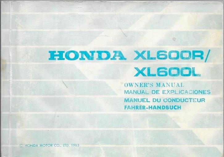 Honda XL600 R XL600 L manual handleiding (3051z), Motoren, Handleidingen en Instructieboekjes, Honda, Verzenden