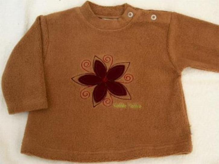 68 Rebble Pebble : camelkleurig fleece A-lijn truitje, Kinderen en Baby's, Babykleding | Maat 68, Nieuw, Meisje, Truitje of Vestje