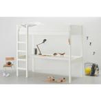 Hoogslaper wit Charlie met bureau, Ophalen, Gebruikt, Eenpersoons, 160 tot 180 cm