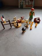 klein setje met boerin en kippen, Ophalen, Gebruikt