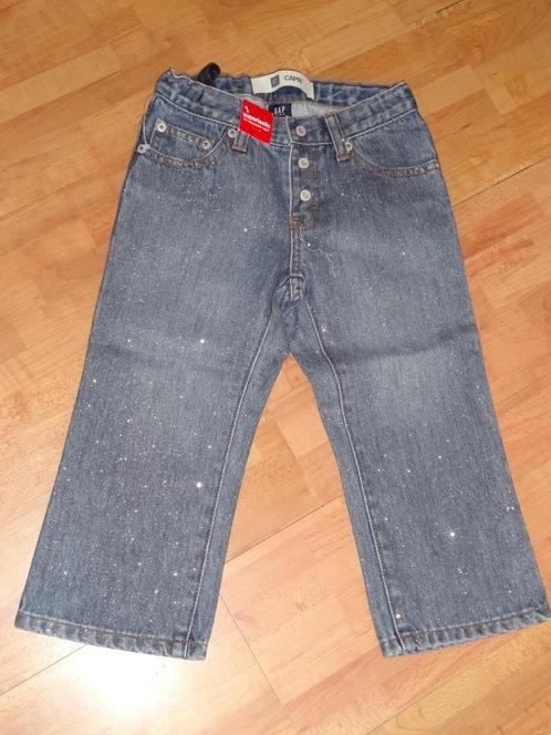 capri spijkerbroek bling/bling glitters GAP mt116/122/128, Kinderen en Baby's, Kinderkleding | Maat 122, Nieuw, Meisje, Broek
