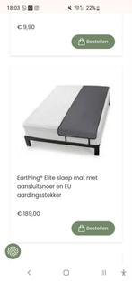 Earthing Nederland aardingsmat aardingslaken nieuwstaat, Eenpersoons, Zwart, Overige typen, Ophalen of Verzenden
