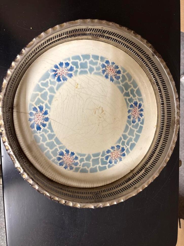 Antiek Dienblad met Bloemenmotief, Antiek en Kunst, Antiek | Schalen, Ophalen