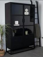 Vitrine kast staal, Huis en Inrichting, Kasten | Vitrinekasten, Ophalen, 50 tot 100 cm, Zo goed als nieuw, 150 tot 200 cm
