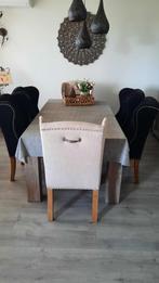 Rivera Maison eetkamerstoelen, Ophalen, Bruin, Stof, Vijf, Zes of meer stoelen