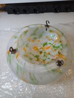 Vintage Glazen Plafondlamp Kap Jaren 50, Ophalen of Verzenden, Zo goed als nieuw, Glas, Vintage