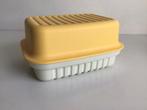 Tupperware kornuit kaasdoos crackerdoos geel wit, Ophalen of Verzenden, Geel, Bus of Trommel