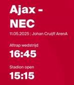 Ajax Nec vak 428, Tickets en Kaartjes, Sport | Voetbal, Eén persoon, Maart