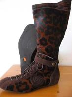 Aparte italiaanse laarzen, stijlvolle panterprint, Hoge laarzen, Attilio Giusti Leombruni, Overige kleuren, Verzenden