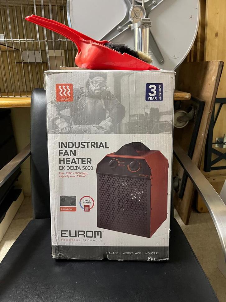 Eurom ek delta 5000, Doe-het-zelf en Verbouw, Verwarming en Radiatoren, Nieuw, Kachel, 800 watt of meer, 30 tot 80 cm, Minder dan 60 cm