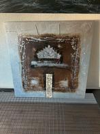 Abstract Schilderij met Kroon, Antiek en Kunst, Kunst | Schilderijen | Klassiek, Ophalen