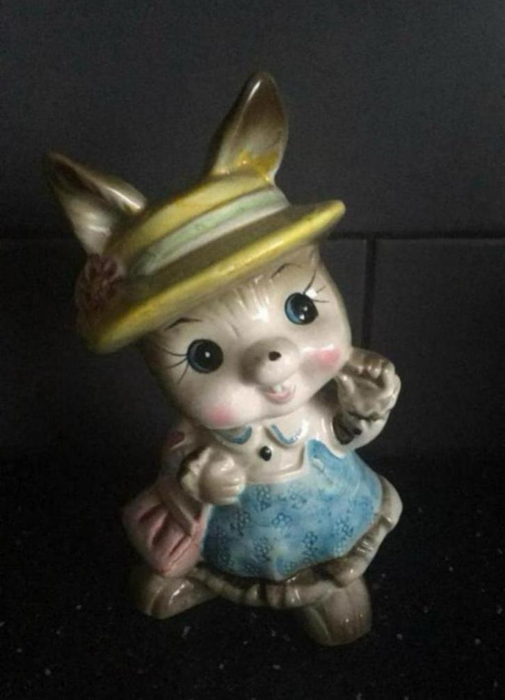Vintage Konijn/Haas Spaarpot, Verzamelen, Spaarpotten, Gebruikt, Overige materialen, Ophalen of Verzenden
