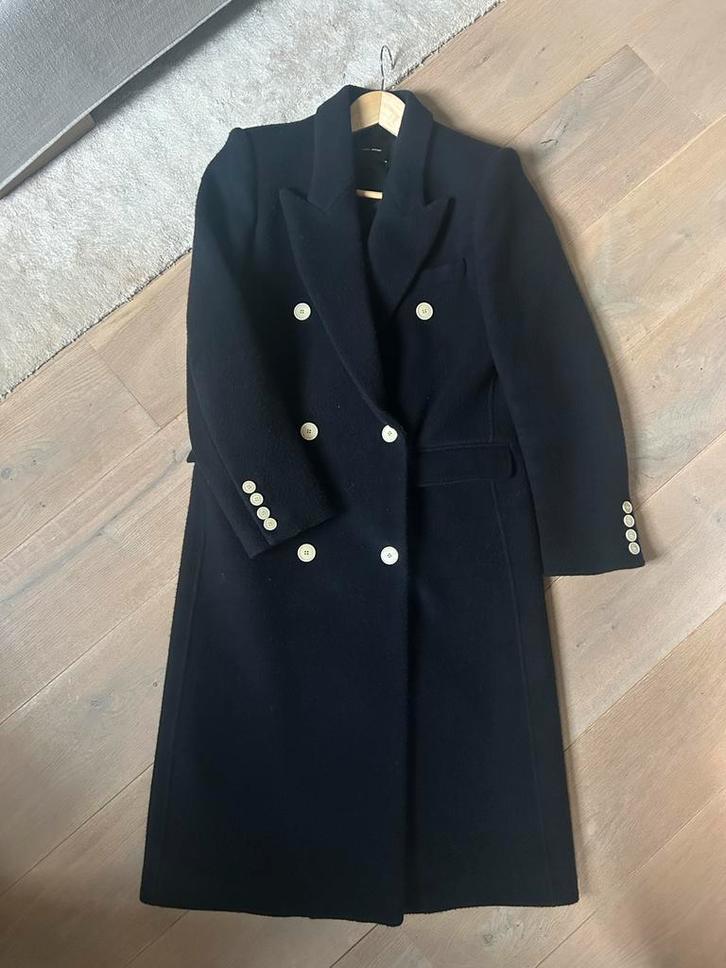 Isabel Marant Mantel - Stijlvol & Tijdloos!, Kleding | Dames, Jassen | Zomer, Zo goed als nieuw, Maat 36 (S), Zwart, Ophalen of Verzenden