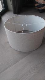 Linnen naturelkleurige lampenkap, Ophalen of Verzenden, Zo goed als nieuw, Rond