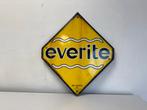 Vintage Everite Emaille Reclamebord, Reclamebord, Gebruikt, ., Ophalen of Verzenden