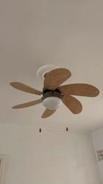 Plafondlamp met ventilator, Ophalen, Zo goed als nieuw, Glas