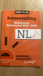 Samenvatting Examenstof Nederlands VMBO TL/GL, Ophalen of Verzenden, Nederlands, Overige niveaus, ExamenOverzicht
