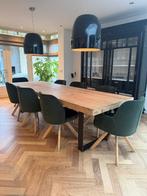 Grote eettafel 300 x 100 met 8 stoelen, Ophalen, Gebruikt, 100 tot 150 cm, 200 cm of meer