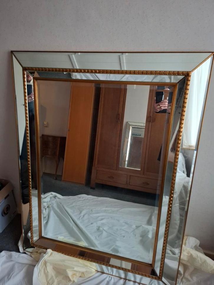 Spiegel grote spiegel zilver&goud, Huis en Inrichting, Woonaccessoires | Spiegels, Zo goed als nieuw, 50 tot 75 cm, Minder dan 100 cm