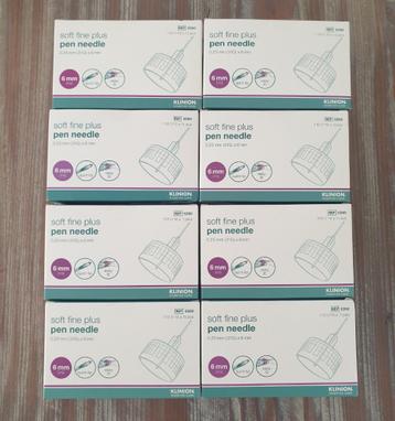 8 nieuwe doosjes Klinion soft fine pen needle 6mm beschikbaar voor biedingen