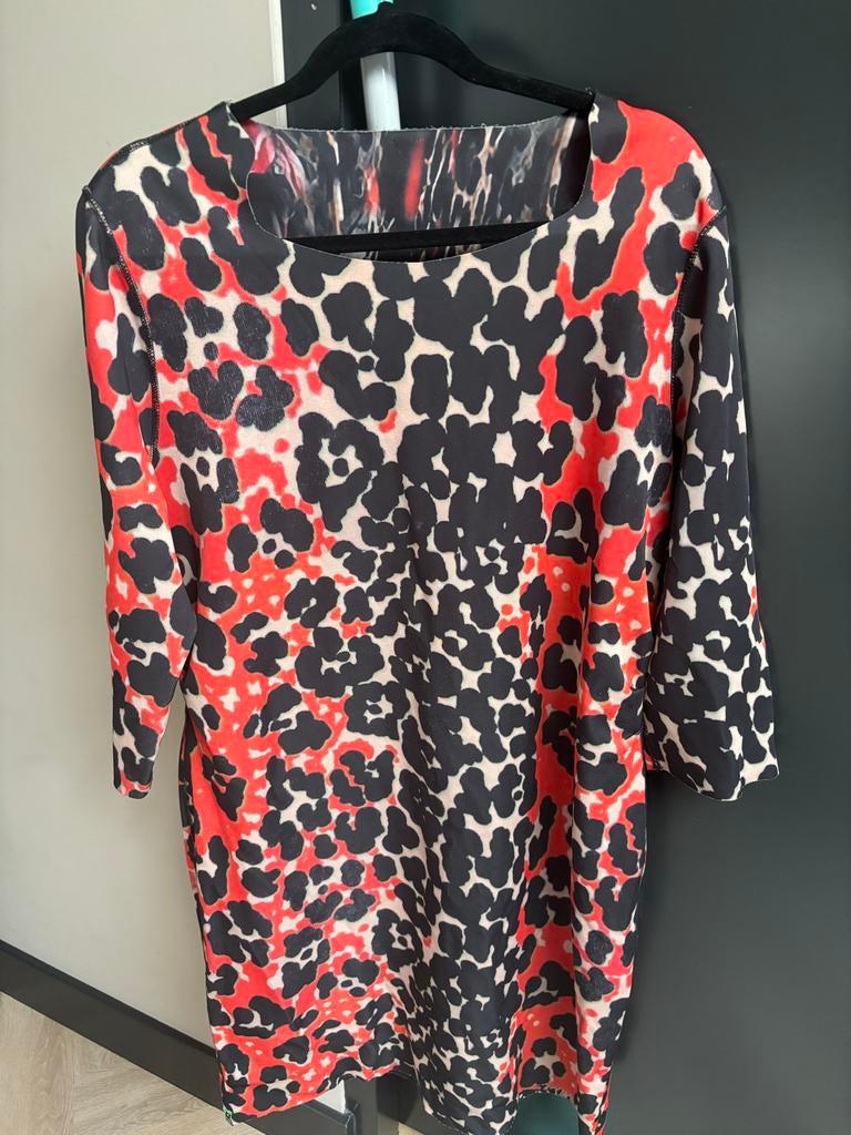 Lizzy & Coco Jurk - Maat xl - Gedragen, Maat 46/48 (XL) of groter, Ophalen of Verzenden, Lange mouw, Rood