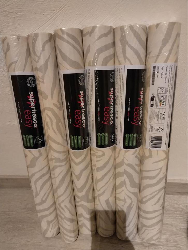 9 rollen behang van Superfresco Easy. Nieuw in verpakking!, Huis en Inrichting, Stoffering | Behang, Wit, Beige, Bruin, 25 tot 50 m²