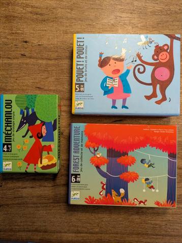 3 kaartspellen Djeco  beschikbaar voor biedingen