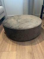 Woood Khaki Velvet Poef - 78x26 cm, Rond, Ophalen of Verzenden, Zo goed als nieuw, 75 tot 100 cm
