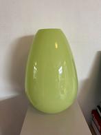Grote lichtgroene vaas, puntgaaf, Ophalen, Minder dan 50 cm, Groen, Glas