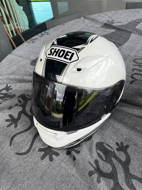 SHOEI HELM ZWART/WIT maat L, Motoren, Kleding | Motorhelmen, Integraalhelm, Shoei, Tweedehands, Ophalen of Verzenden