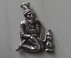 ZILVEREN HANGER: TURKSE MAN MET WATERPIJP, Verzenden, Zilver, Hanger