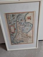 Schilderij. Kaart van Holland. Incl lijst. 73 x53 cm, Ophalen of Verzenden
