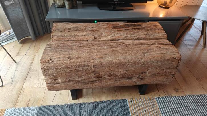 Boomstam Salontafel - Uniek en Robuust!, Huis en Inrichting, Tafels | Salontafels, Gebruikt, 50 tot 75 cm, 50 tot 100 cm, 100 tot 150 cm