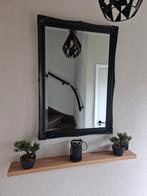 Zwarte sierlijke spiegel, Huis en Inrichting, Woonaccessoires | Spiegels, Ophalen, Zo goed als nieuw, Minder dan 100 cm, Rechthoekig