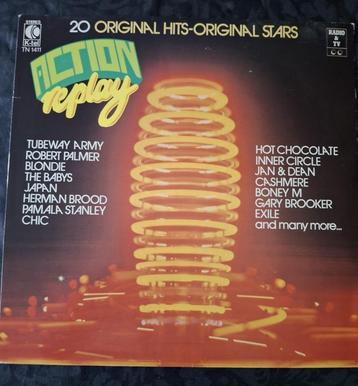 20 orignal hits-original stars action replay  lp  op vinyl  beschikbaar voor biedingen