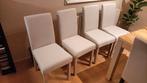 4 witte zachte eettafel stoelen, Ophalen, Wit, Zo goed als nieuw, Vier