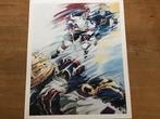 Jan Hofland litho, sport ijshockey., Ophalen of Verzenden