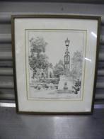 schilderij tekening,monument, Ophalen of Verzenden
