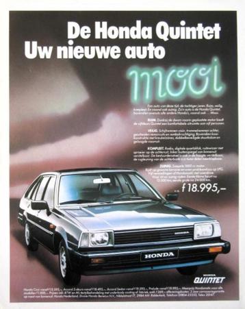 5 vintage advertenties Honda autos 1981 auto Civic Accord beschikbaar voor biedingen