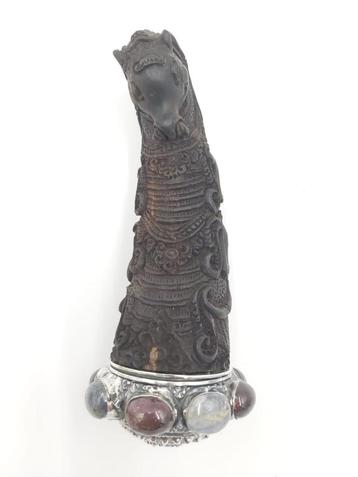 Kerisgreep "Kocet-Kocetan" uit Bali Areng Hout Zilver HTA31 beschikbaar voor biedingen