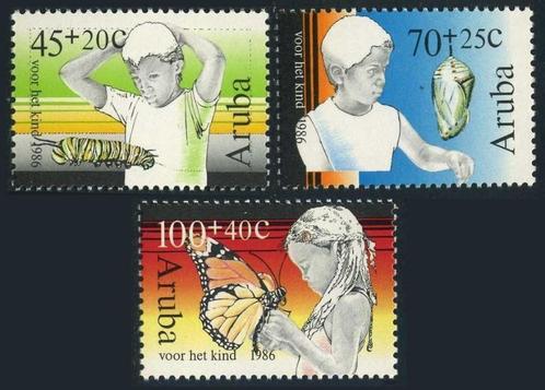 Aruba 1986 Kniderzegels rups pop vlinder insect postfris, Postzegels en Munten, Postzegels | Nederlandse Antillen en Aruba, Postfris