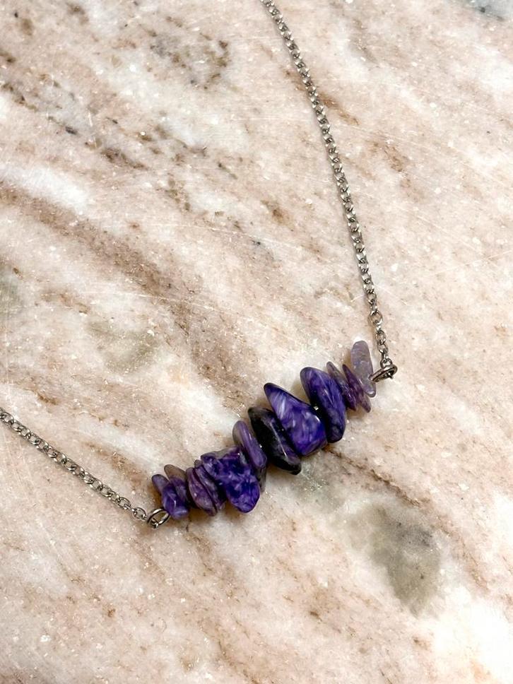 Charoiet ketting, Verzamelen, Mineralen en Fossielen, Ophalen of Verzenden